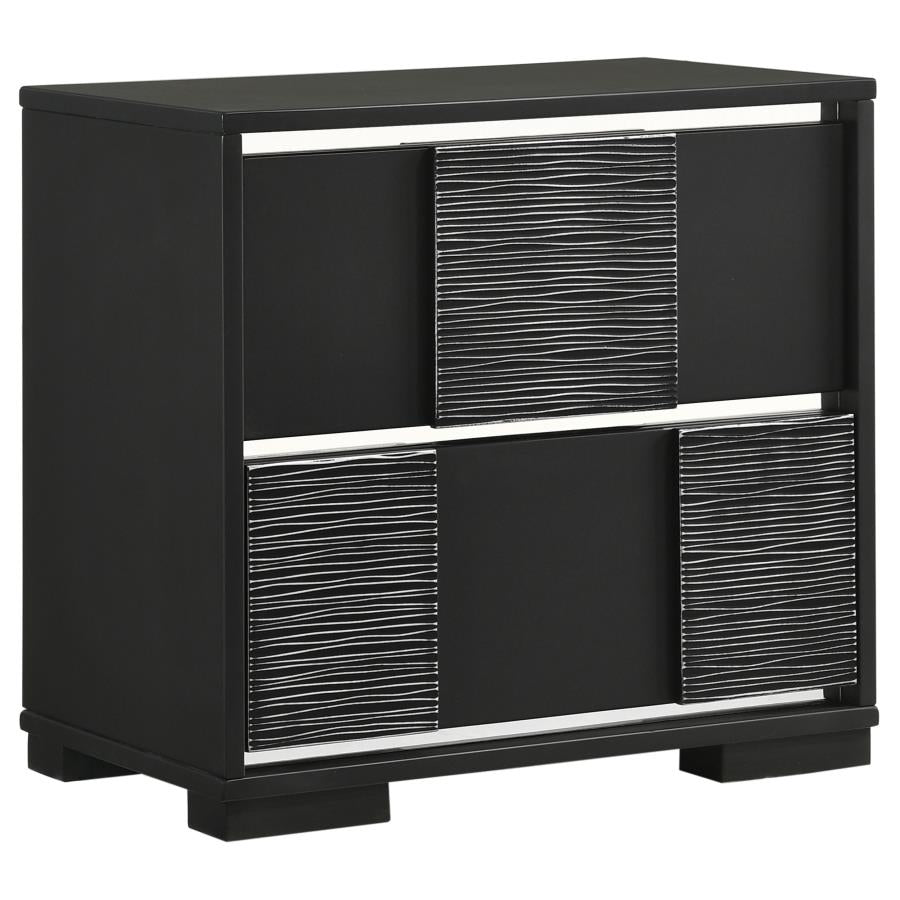 Blacktoft Black Nightstand - furniture place usa