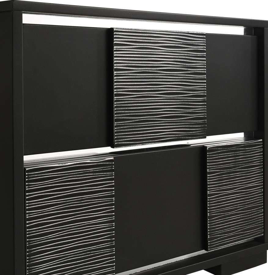 Blacktoft Black Nightstand - furniture place usa