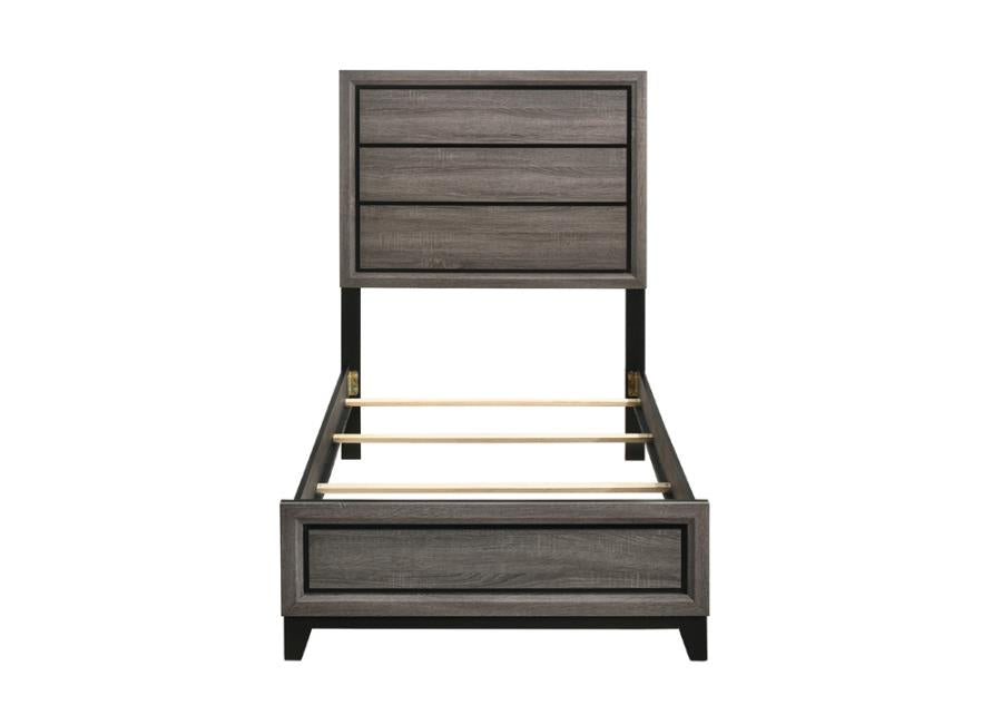 Watson Grey Twin Bed - furniture place usa