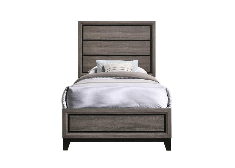 Watson Grey Twin Bed - furniture place usa
