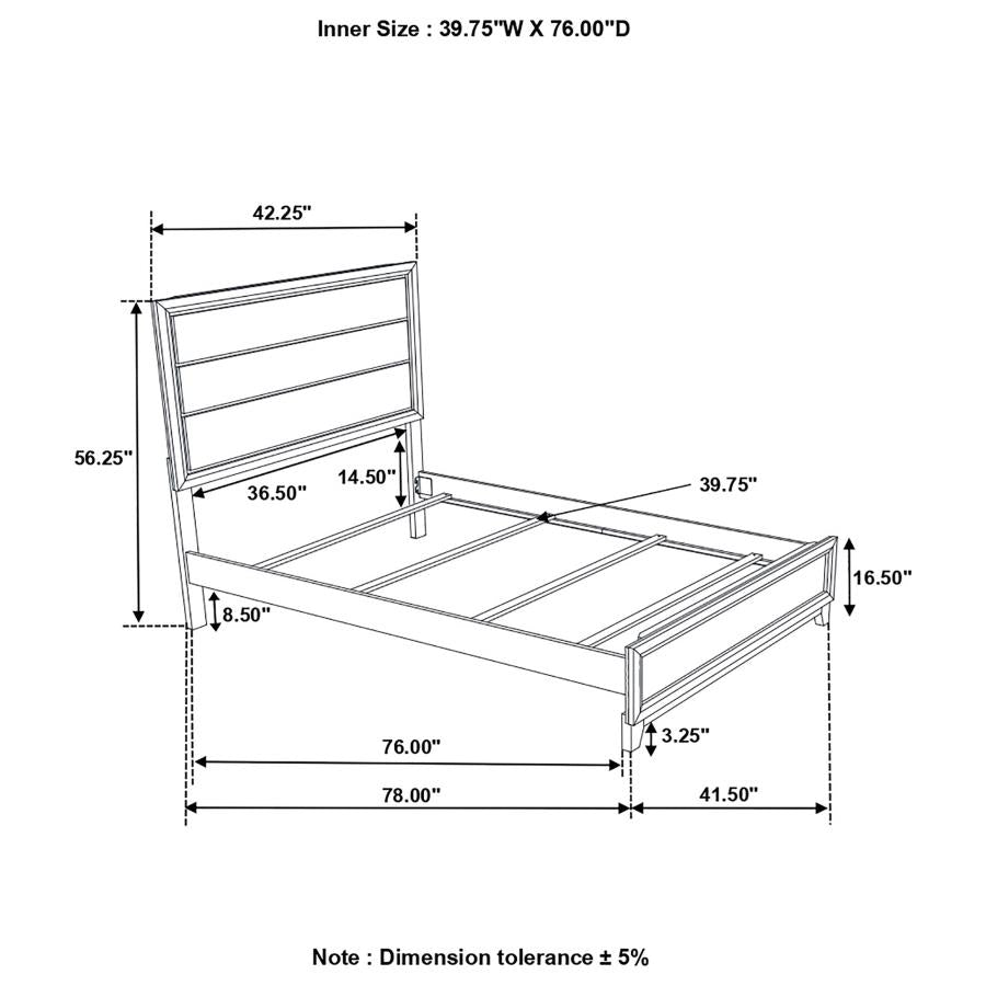 Watson Grey Twin Bed - furniture place usa