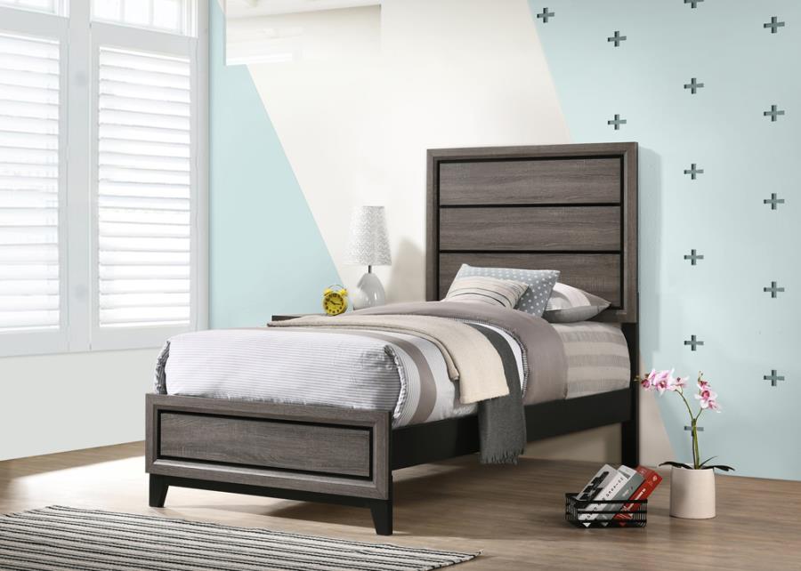 Watson Grey Twin Bed - furniture place usa
