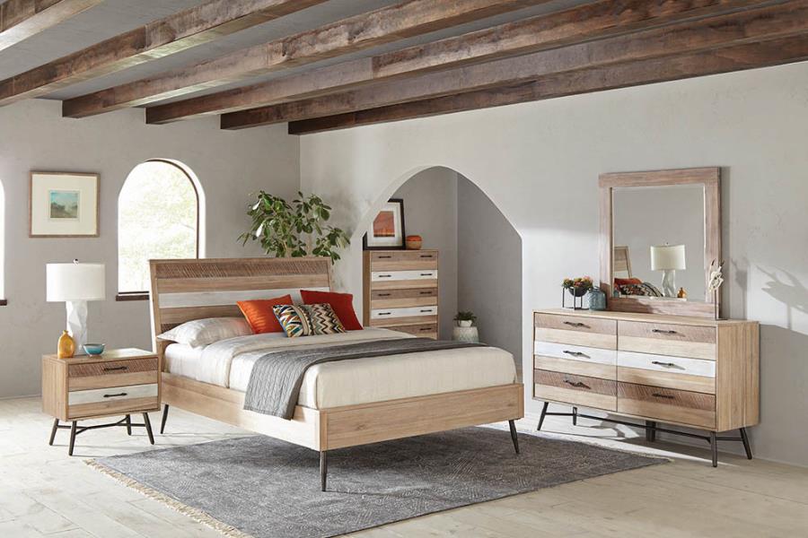 Marlow Brown Queen Bed 5 Pc Set - furniture place usa