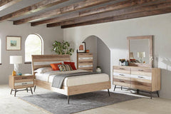 Marlow Brown Queen Bed 5 Pc Set - furniture place usa