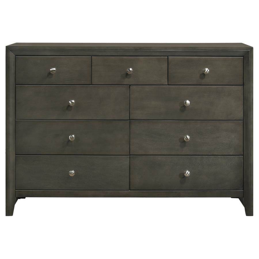Serenity Grey Queen Bed 4 Pc Set - furniture place usa