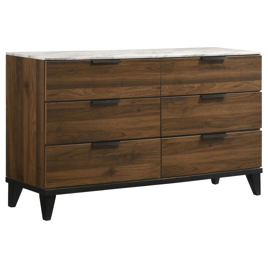 Mays Brown Eastern King Bed 4 Pc Set - furniture place usa