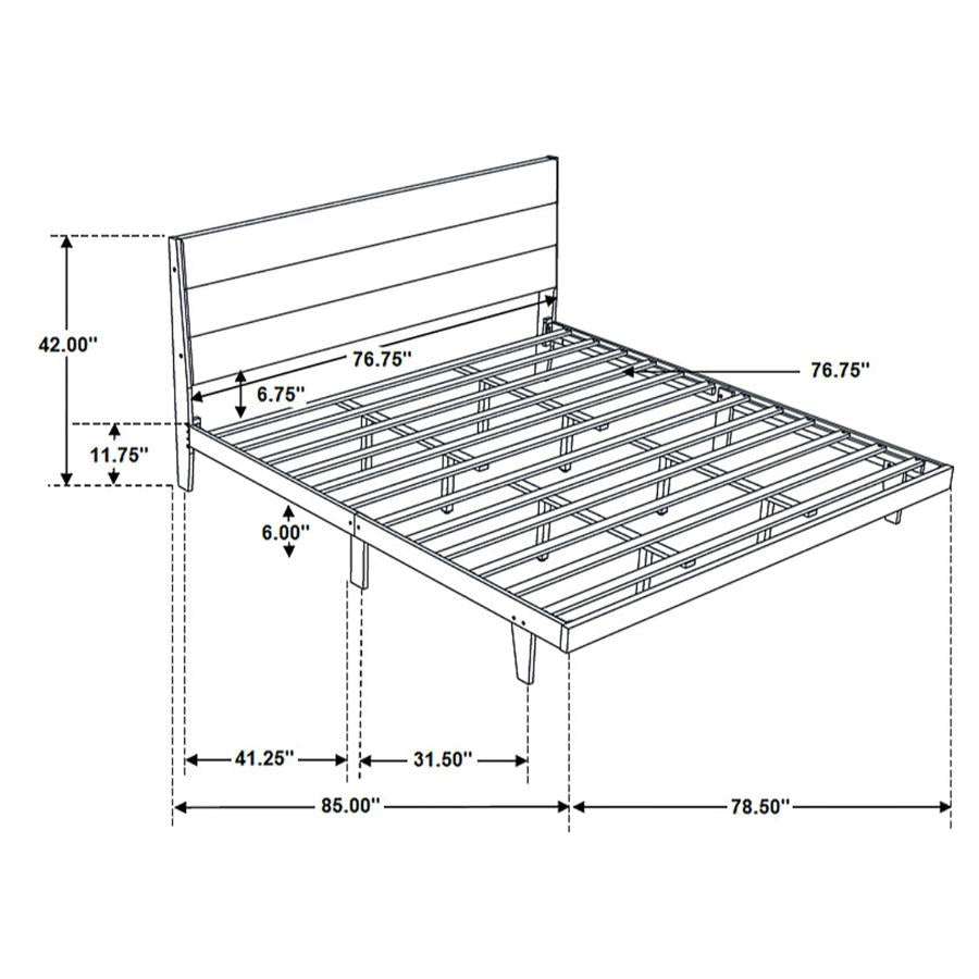 Mays Brown Eastern King Bed 4 Pc Set - furniture place usa