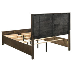 Woodmont Brown Queen Bed 4 Pc Set - furniture place usa