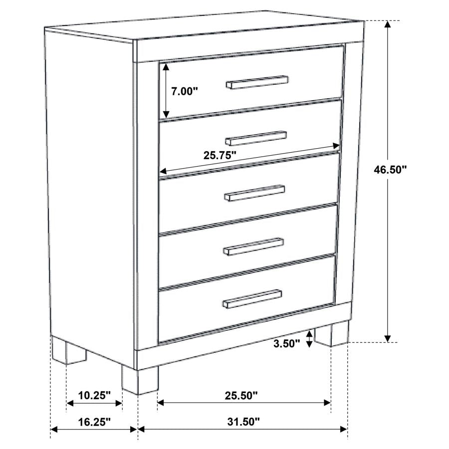 Woodmont Brown Chest - furniture place usa