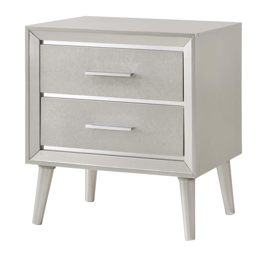 Ramon Silver Nightstand - furniture place usa