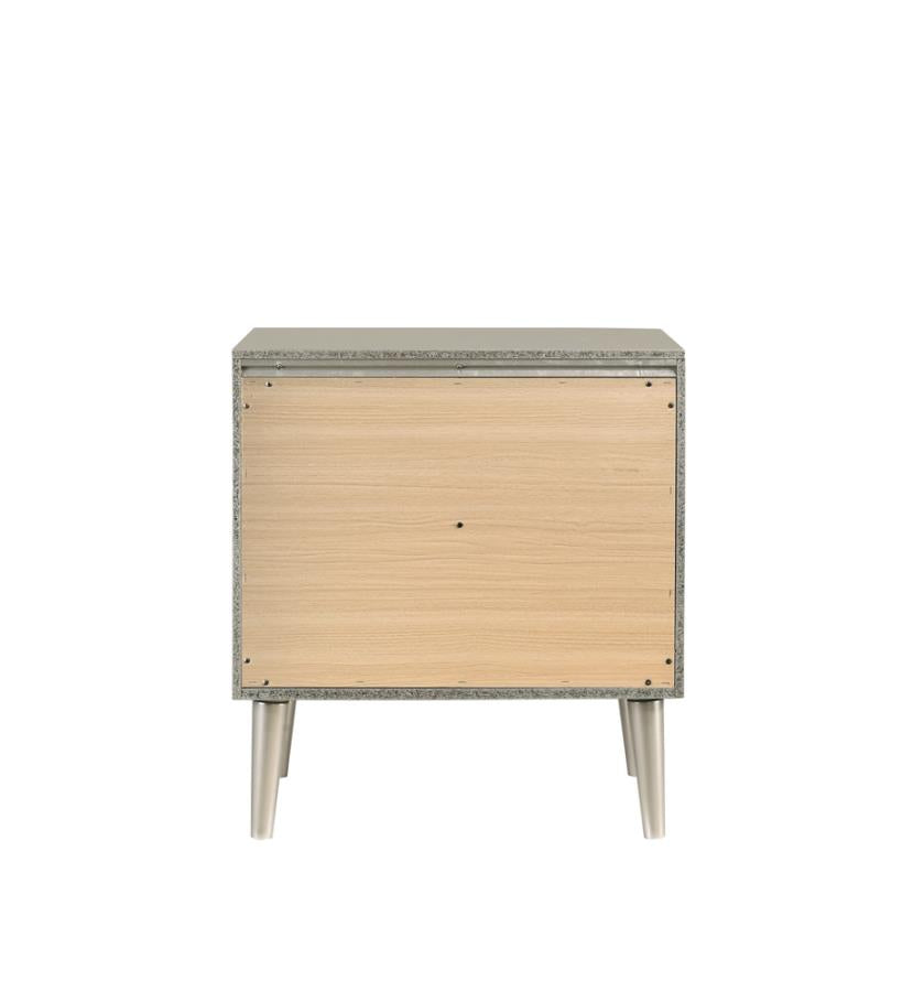 Ramon Silver Nightstand - furniture place usa