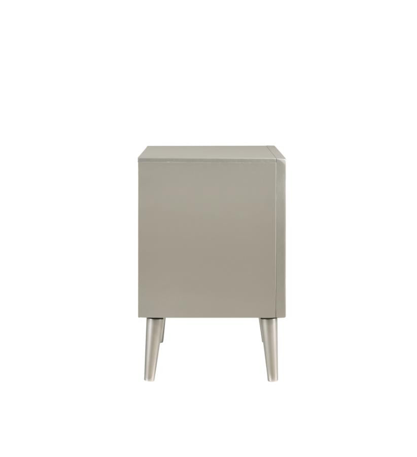 Ramon Silver Nightstand - furniture place usa