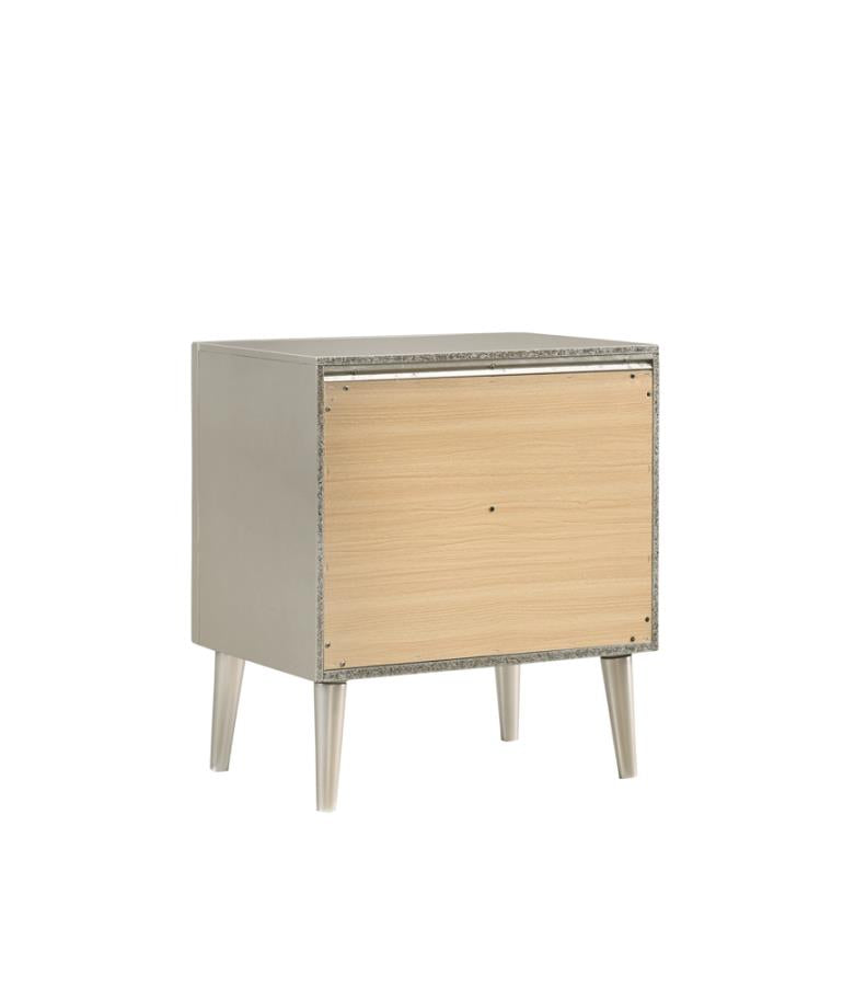 Ramon Silver Nightstand - furniture place usa