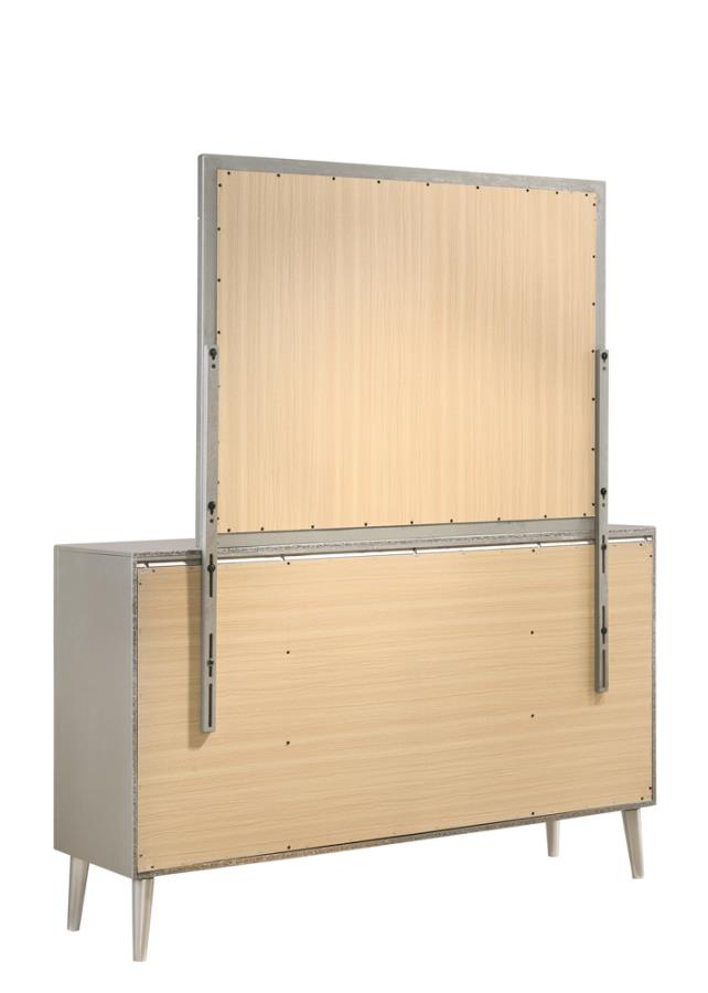Ramon Silver Dresser Mirror - furniture place usa
