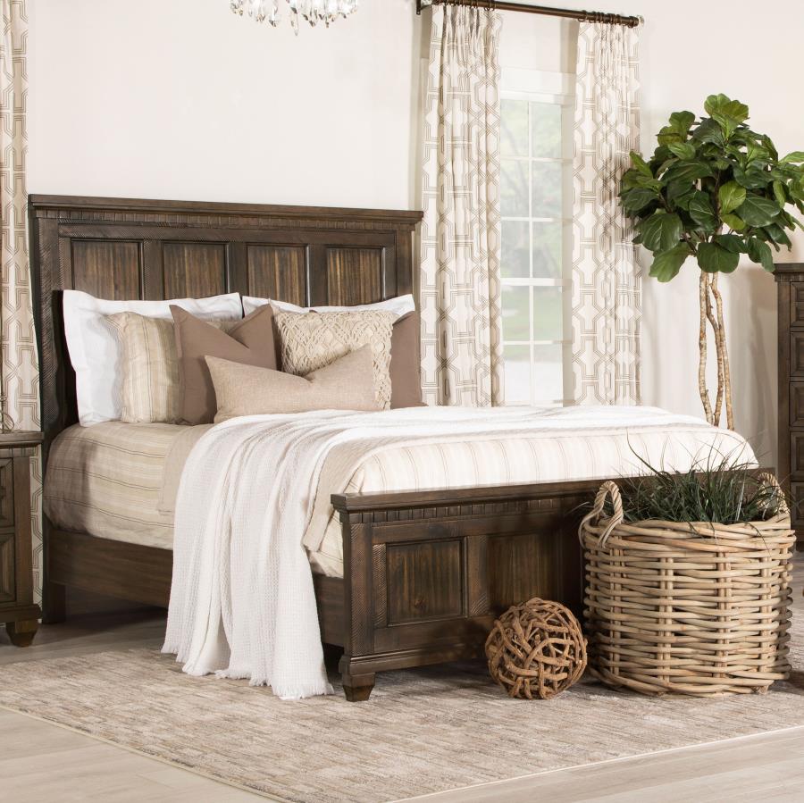 Bennington Brown Eastern King Bed - furniture place usa