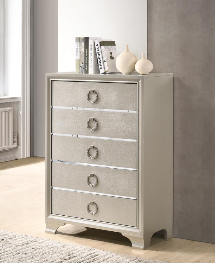 Salford Silver Chest - furniture place usa