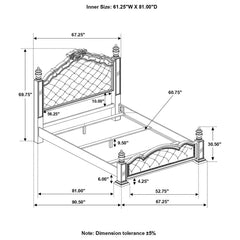 Heidi Silver Queen Bed - furniture place usa