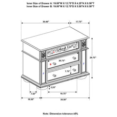 Heidi Silver Nightstand - furniture place usa