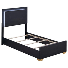 Marceline Black Twin Bed 5 Pc Set - furniture place usa