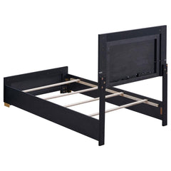 Marceline Black Twin Bed 5 Pc Set - furniture place usa