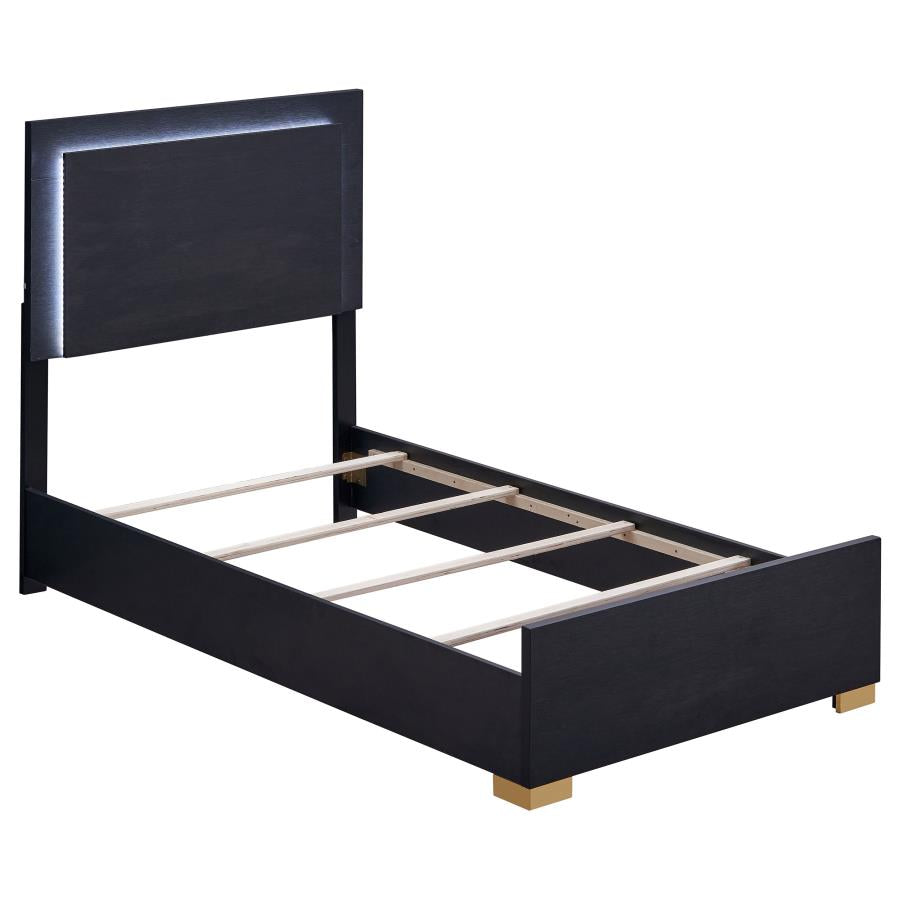 Marceline Black Twin Bed - furniture place usa