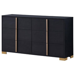 Marceline Black Dresser - furniture place usa