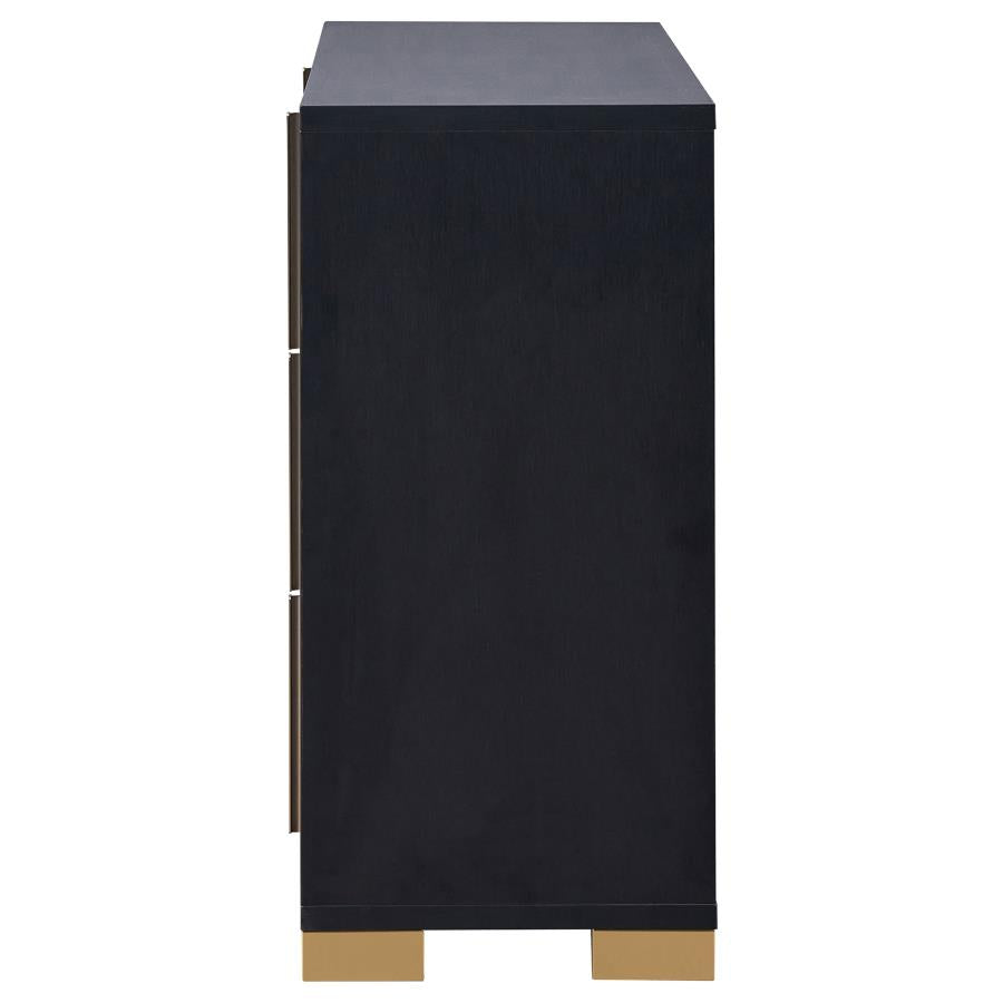 Marceline Black Dresser - furniture place usa