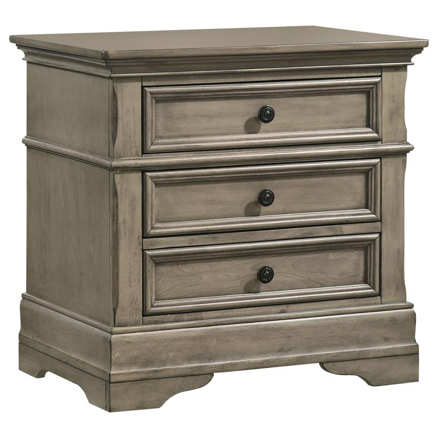 Manchester Brown California King Bed 4 Pc Set - furniture place usa