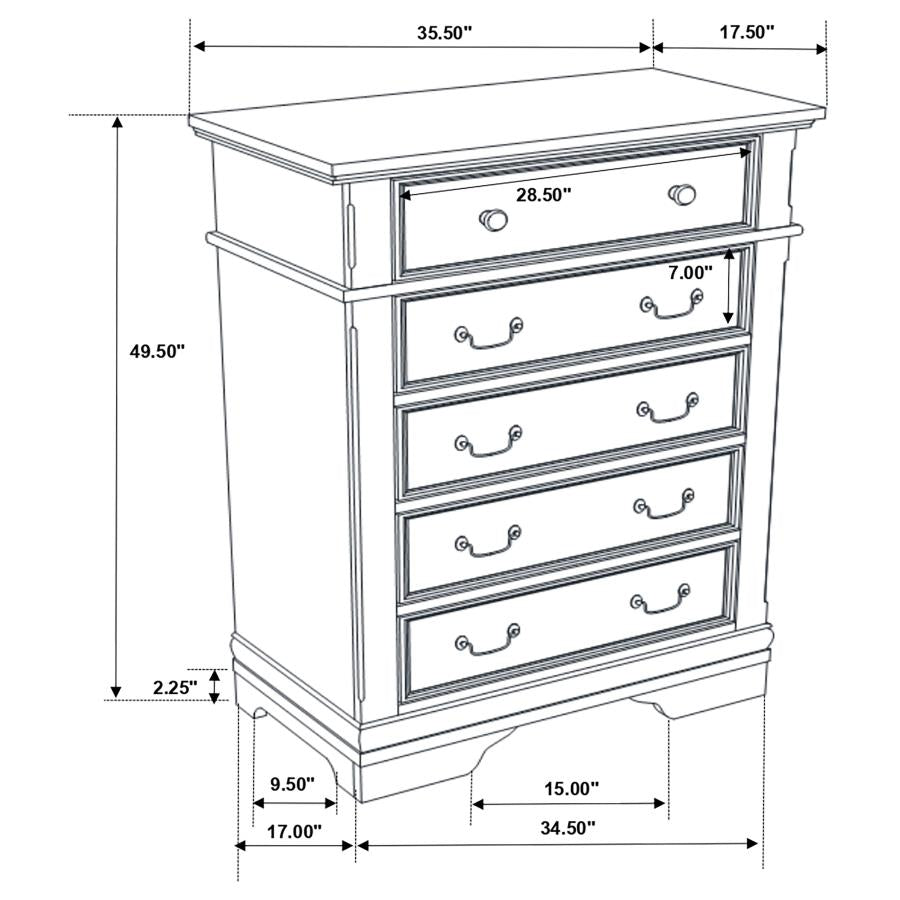 Manchester Brown Chest - furniture place usa
