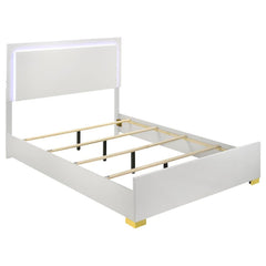 Marceline White Eastern King Bed 5 Pc Set - furniture place usa