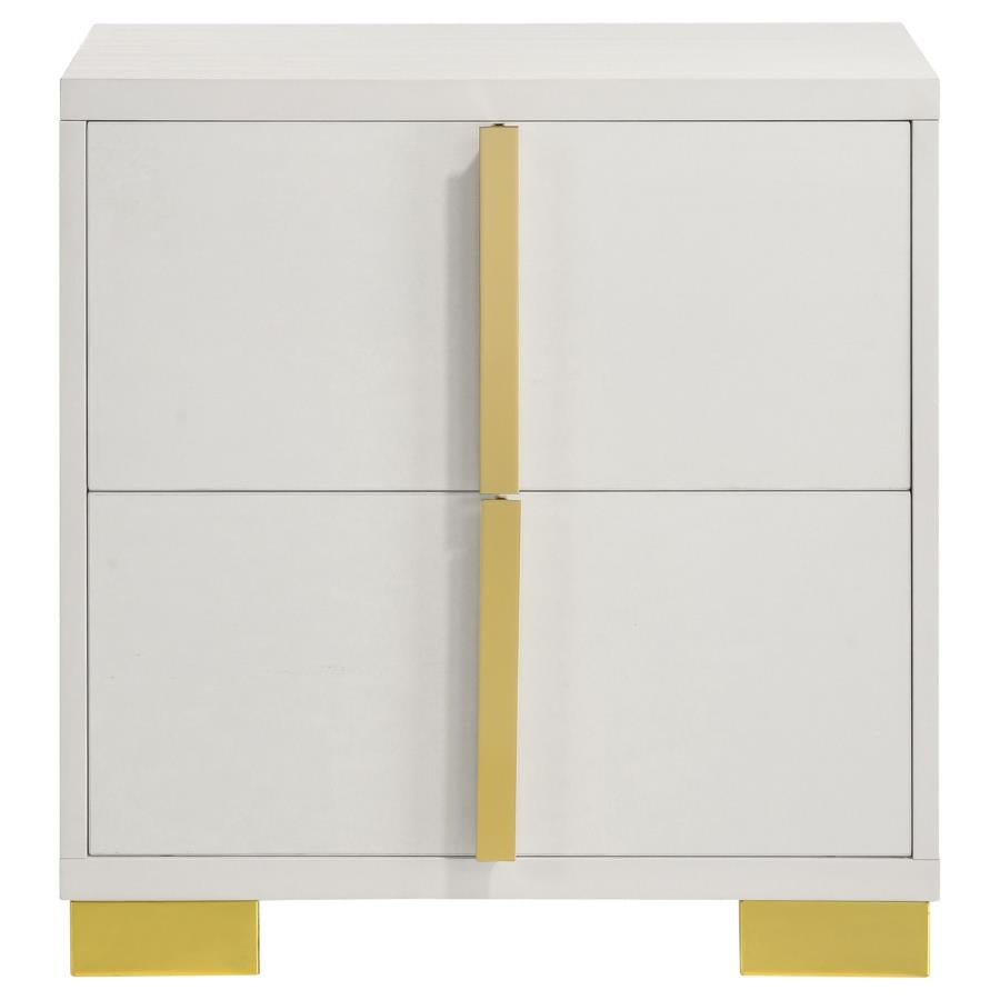 Marceline White Eastern King Bed 5 Pc Set - furniture place usa