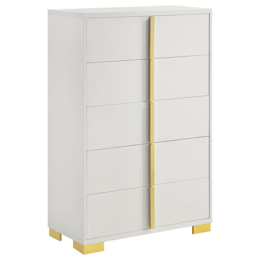 Marceline White Chest - furniture place usa