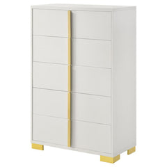 Marceline White Chest - furniture place usa