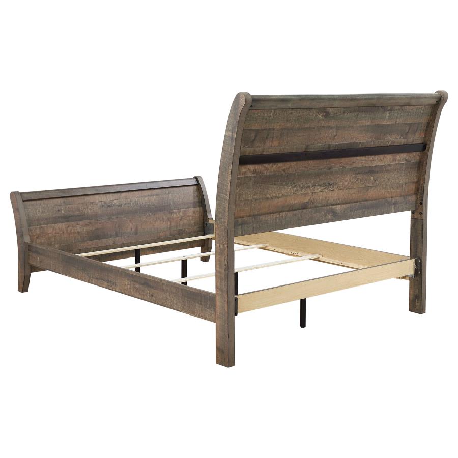 Frederick Brown Queen Bed - furniture place usa