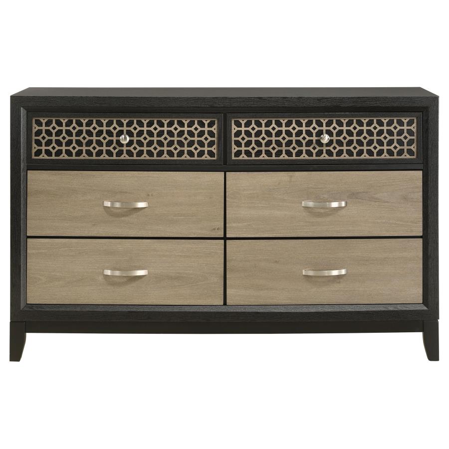 Valencia Brown Queen Bed 4 Pc Set - furniture place usa