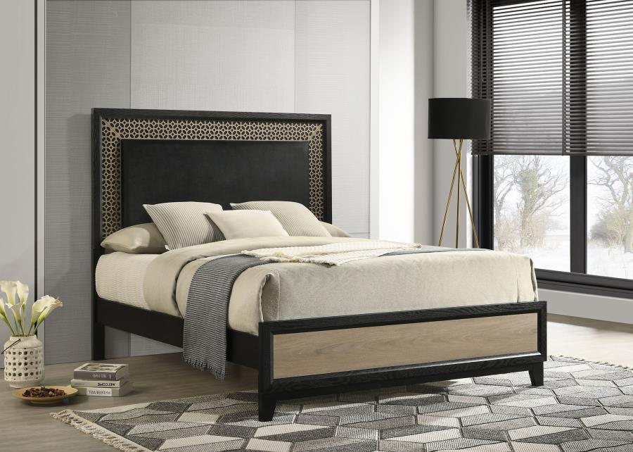 Valencia Brown Queen Bed - furniture place usa