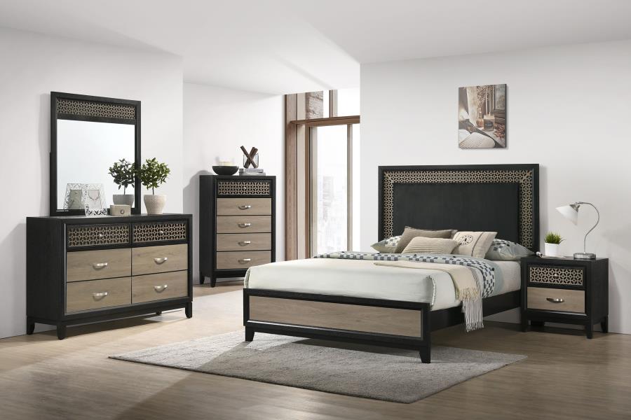 Valencia Brown Queen Bed - furniture place usa