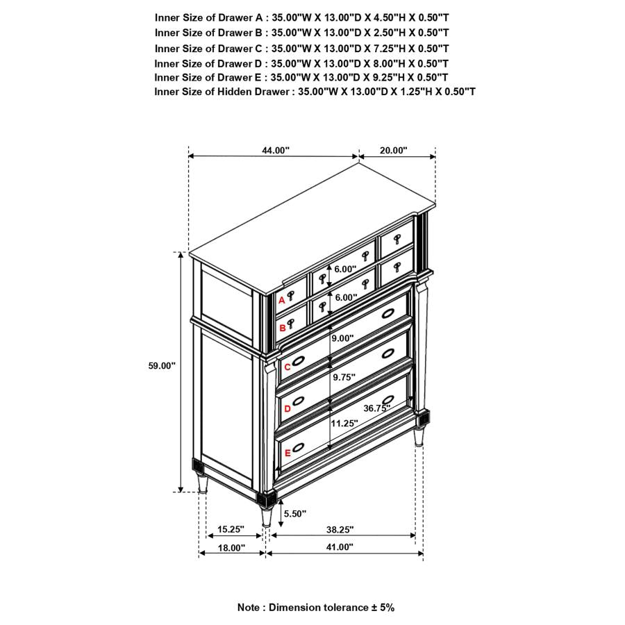 Alderwood Grey Chest - furniture place usa