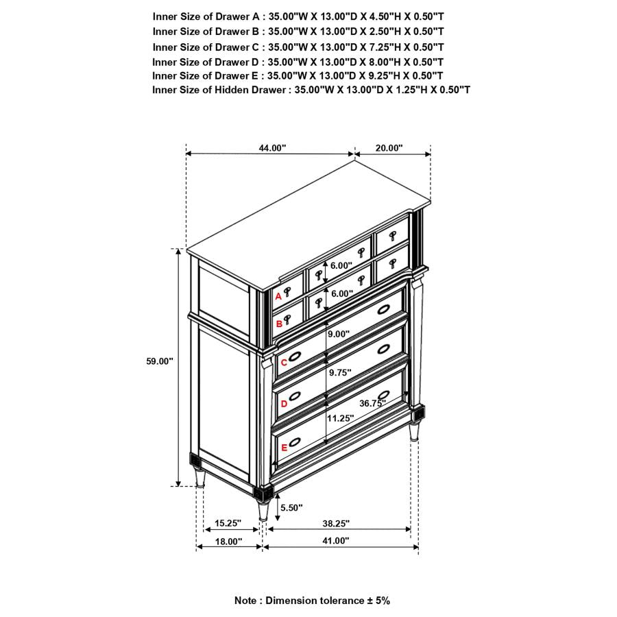 Alderwood Grey Chest - furniture place usa