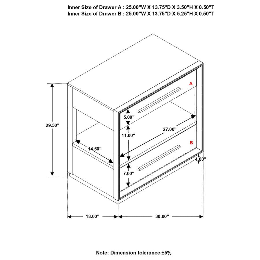 Durango Brown Nightstand - furniture place usa