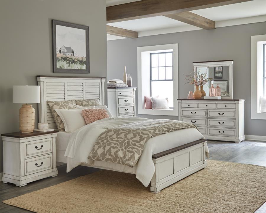 Hillcrest Ivory Eastern King Bed 4 Pc Set - furniture place usa