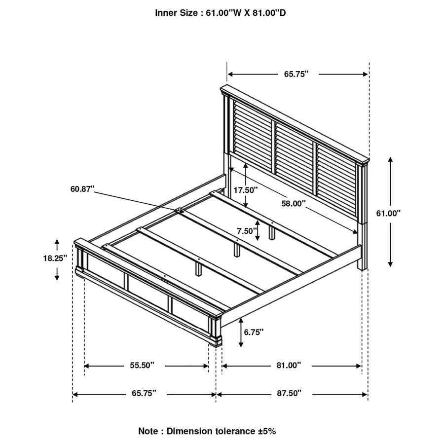 Hillcrest Ivory Queen Bed - furniture place usa