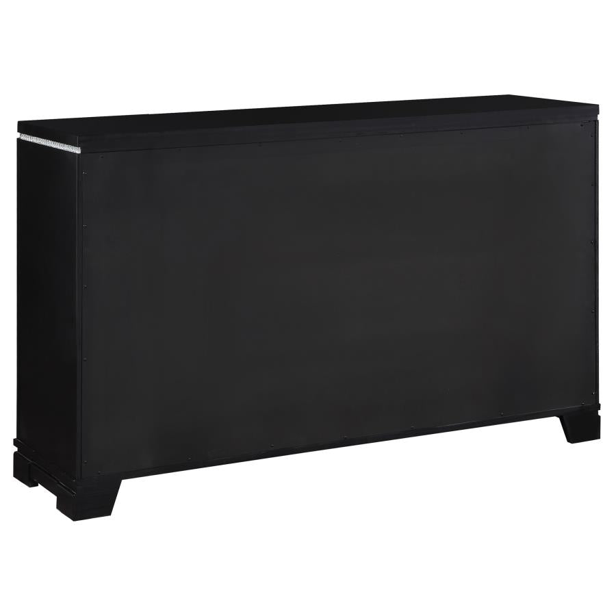 Cappola Black Eastern King Bed 5 Pc Set - furniture place usa