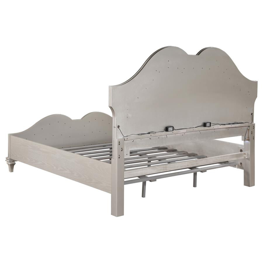Evangeline Silver California King Bed - furniture place usa