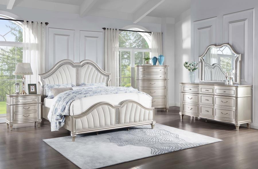 Evangeline Silver California King Bed - furniture place usa