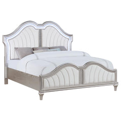 Evangeline Silver Queen Bed - furniture place usa