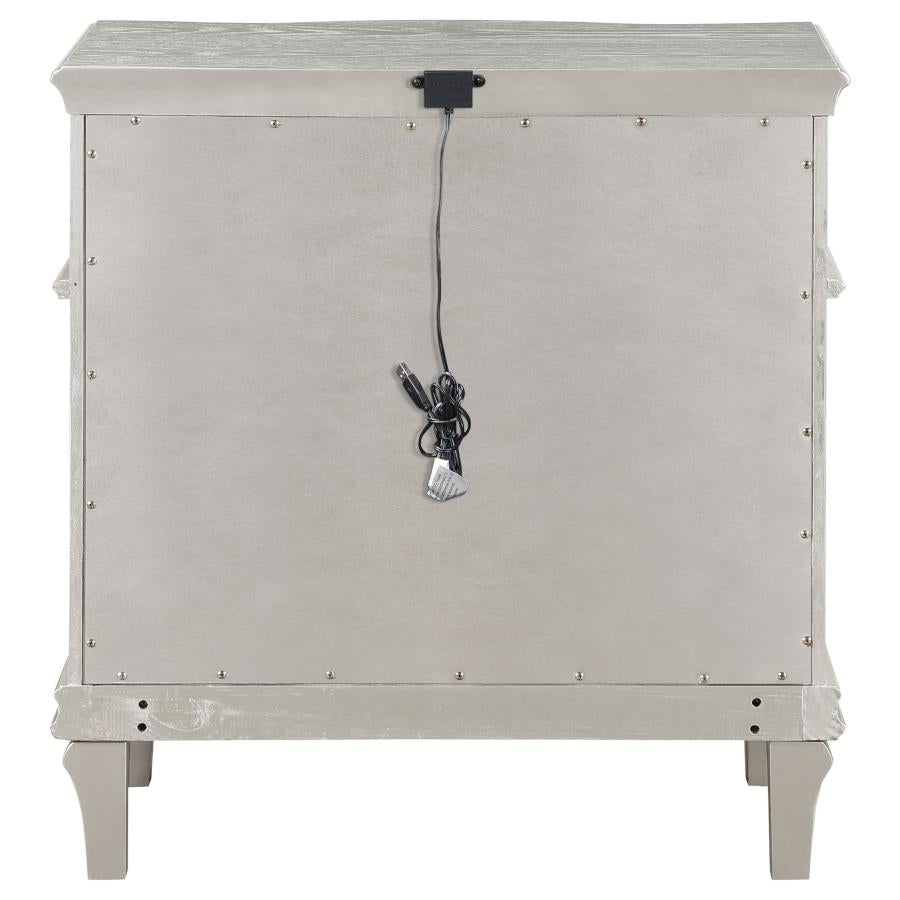 Evangeline Silver Nightstand - furniture place usa