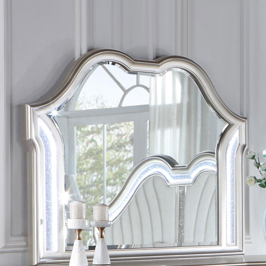 Evangeline Silver Dresser Mirror - furniture place usa
