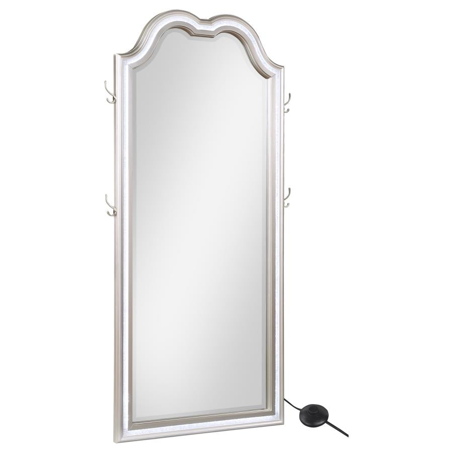 Evangeline Silver Floor Mirror - furniture place usa