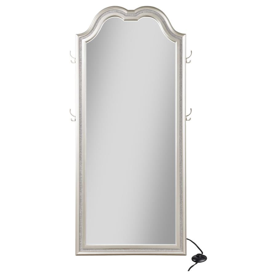 Evangeline Silver Floor Mirror - furniture place usa
